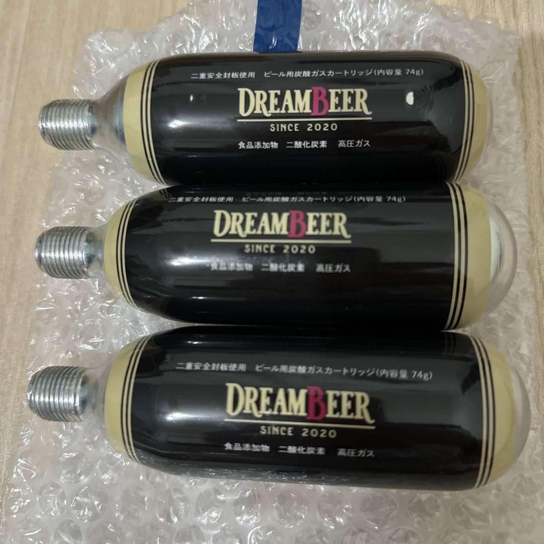 ドリームビア DREAMBEER 炭酸ガス カートリッジ 3本 新品未使用 食品/飲料/酒の酒(その他)の商品写真