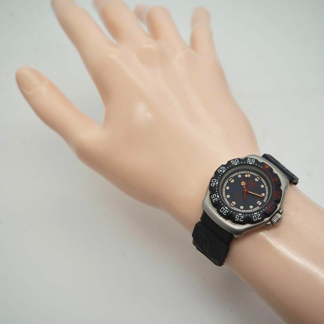 454【美品】タグホイヤー時計 ダイバーウォッチ レディース腕時計 ネイビー