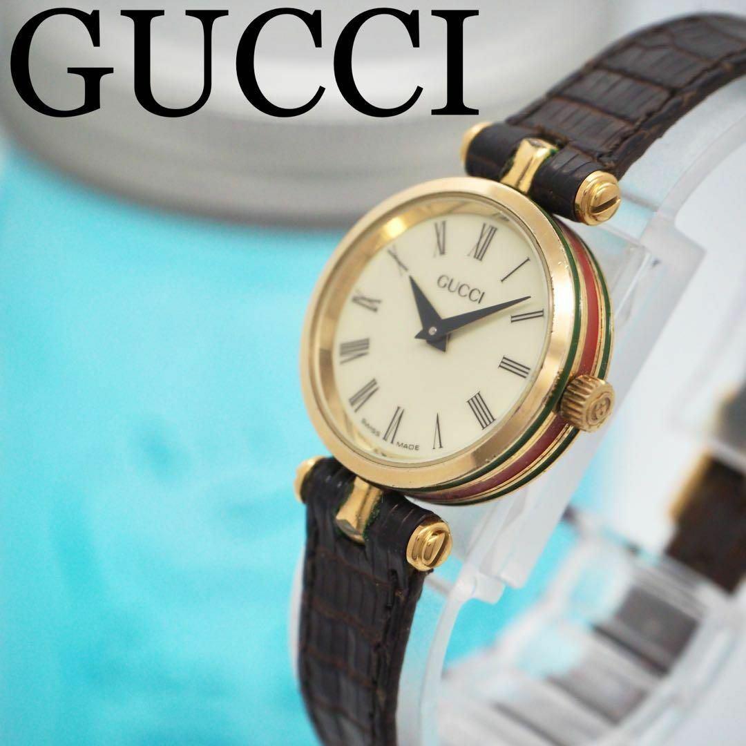 674 GUCCI グッチ時計 レディース腕時計 シェリーライン サイドライン-