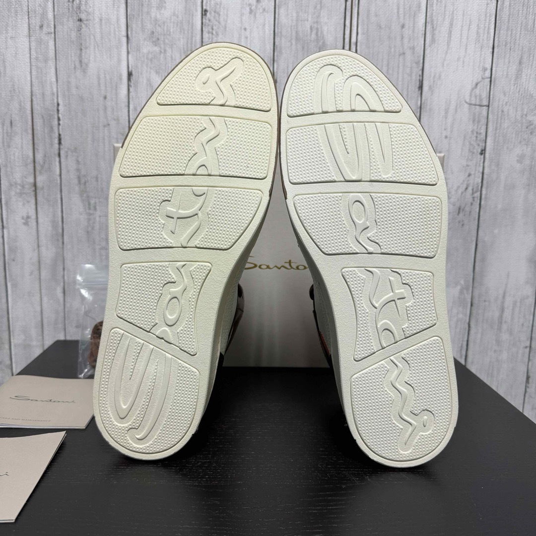 Santoni - 未使用!santoni ハイカットスニーカー!ホワイト Santoni - 未使用!santoni ハイカットスニーカー!ホワイト