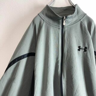 アンダーアーマー(UNDER ARMOUR)のトラックジャケット　アンダーアーマー　L ワンポイントロゴ　グレー　灰色(ジャージ)