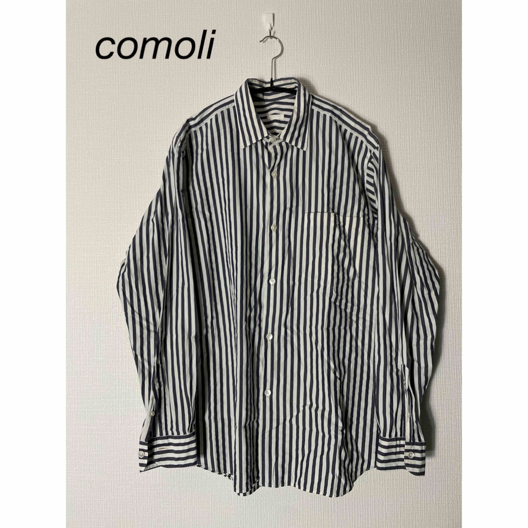 comoli コモリシャツ ロンドンストライプ