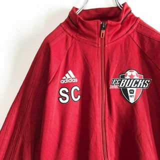 アディダス(adidas)のadidas アディダス　トラックジャケット　ワンポイントロゴ　2XL 赤(ジャージ)