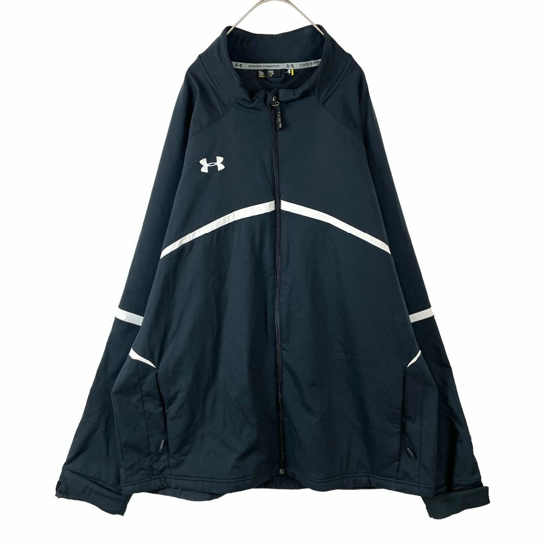 UNDER ARMOUR(アンダーアーマー)のアンダーアーマー メンズ ジップアップ ブルゾン ブラック 黒 US/2XL メンズのジャケット/アウター(ブルゾン)の商品写真