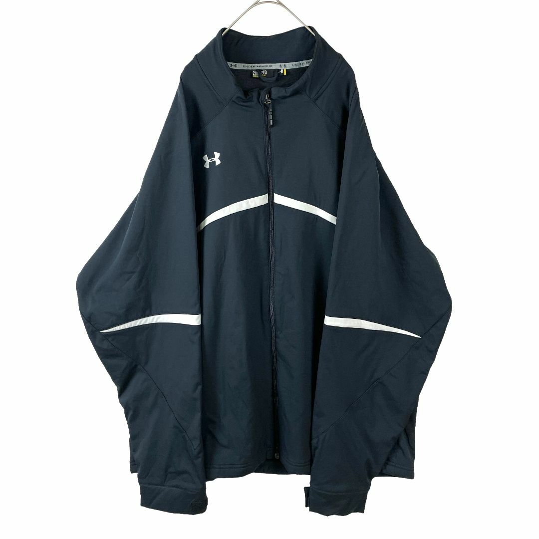 UNDER ARMOUR(アンダーアーマー)のアンダーアーマー メンズ ジップアップ ブルゾン ブラック 黒 US/2XL メンズのジャケット/アウター(ブルゾン)の商品写真