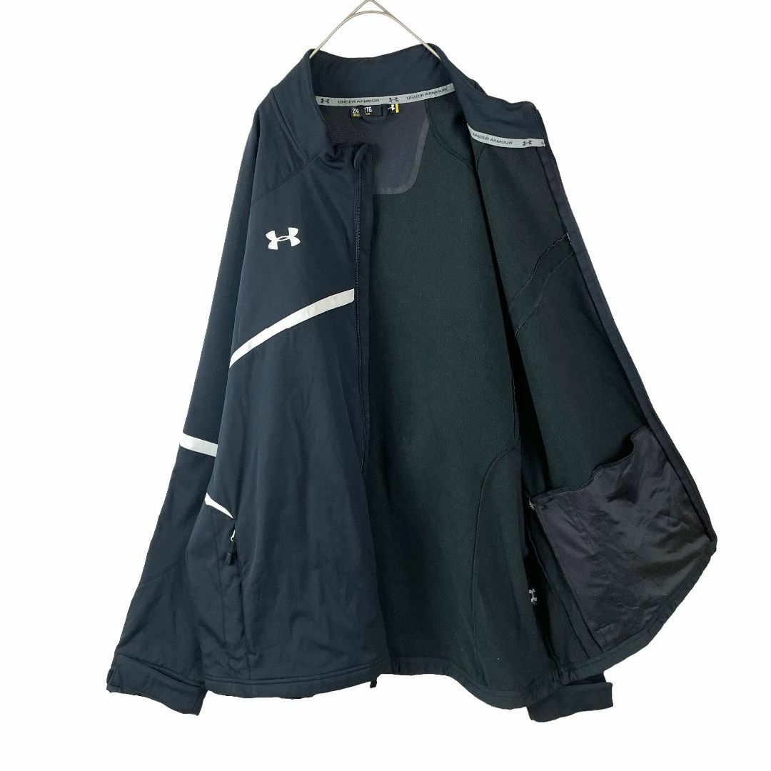 UNDER ARMOUR(アンダーアーマー)のアンダーアーマー メンズ ジップアップ ブルゾン ブラック 黒 US/2XL メンズのジャケット/アウター(ブルゾン)の商品写真