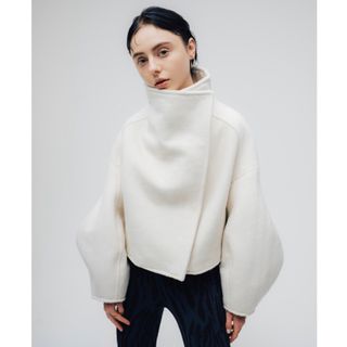 PUBLIC TOKYO - PUBLIC TOKYO S140ダブルベロアショートコートの通販