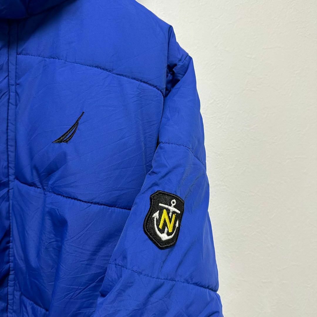 NAUTICA(ノーティカ)のノーティカ　ダウン　メンズ　XL ジャケット　青　ブルー　ワンポイントロゴ　古着 メンズのジャケット/アウター(ダウンジャケット)の商品写真