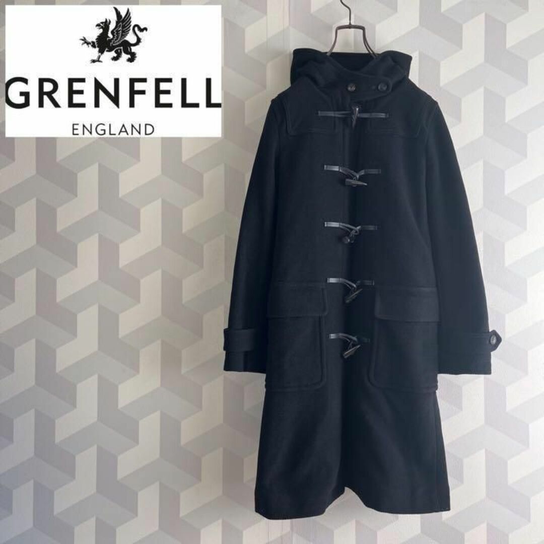 22900円 ダッフルコート黒grenfell. 【グレンフェル】英国製高級ウール