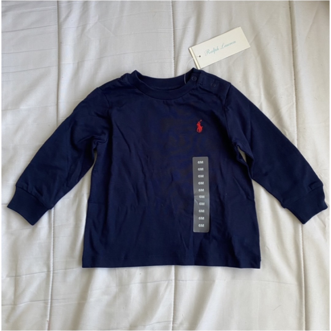 POLO RALPH LAUREN(ポロラルフローレン)の【ポロ ラルフローレン】ロンT 6Mサイズ NAVY キッズ/ベビー/マタニティのベビー服(~85cm)(Ｔシャツ)の商品写真