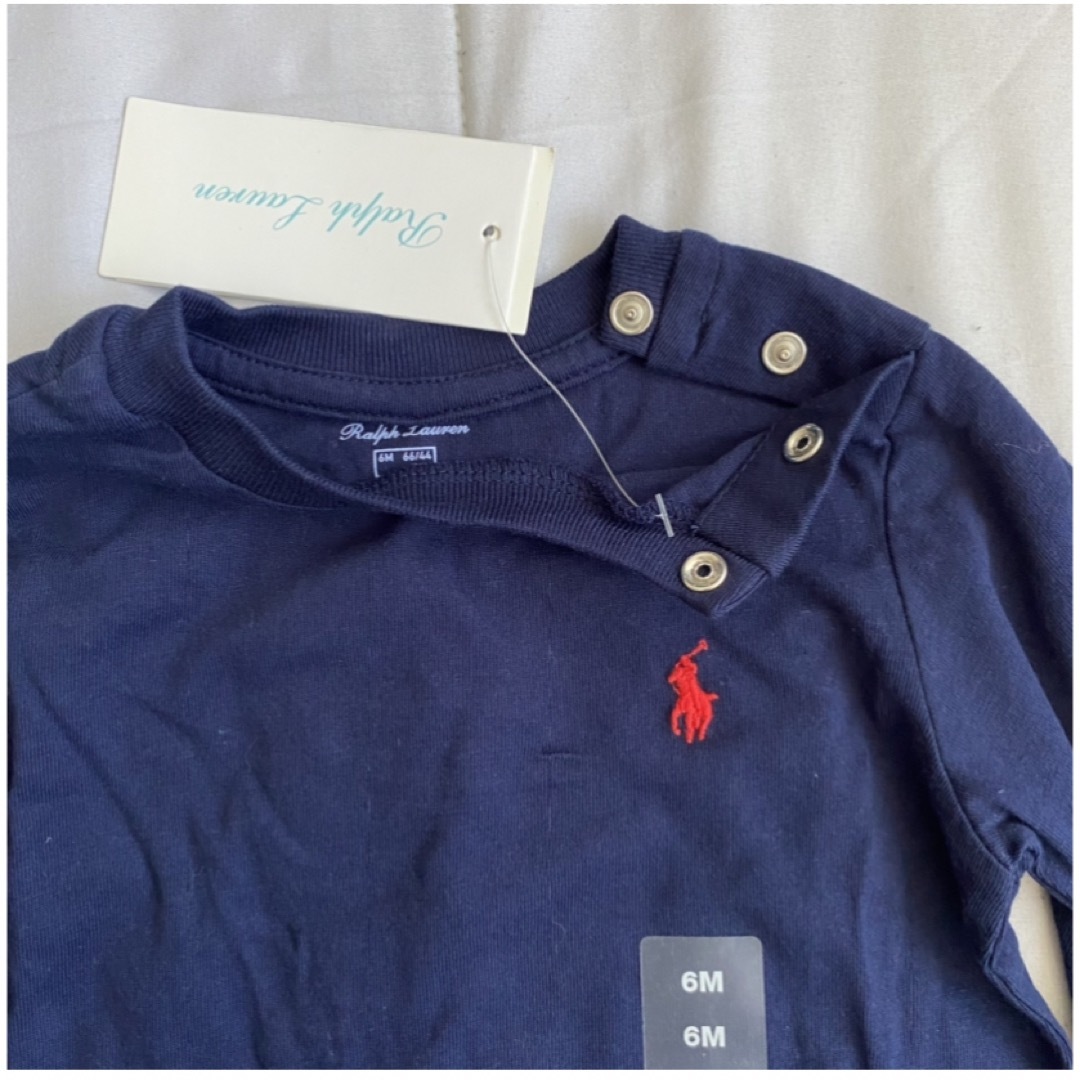 POLO RALPH LAUREN(ポロラルフローレン)の【ポロ ラルフローレン】ロンT 6Mサイズ NAVY キッズ/ベビー/マタニティのベビー服(~85cm)(Ｔシャツ)の商品写真