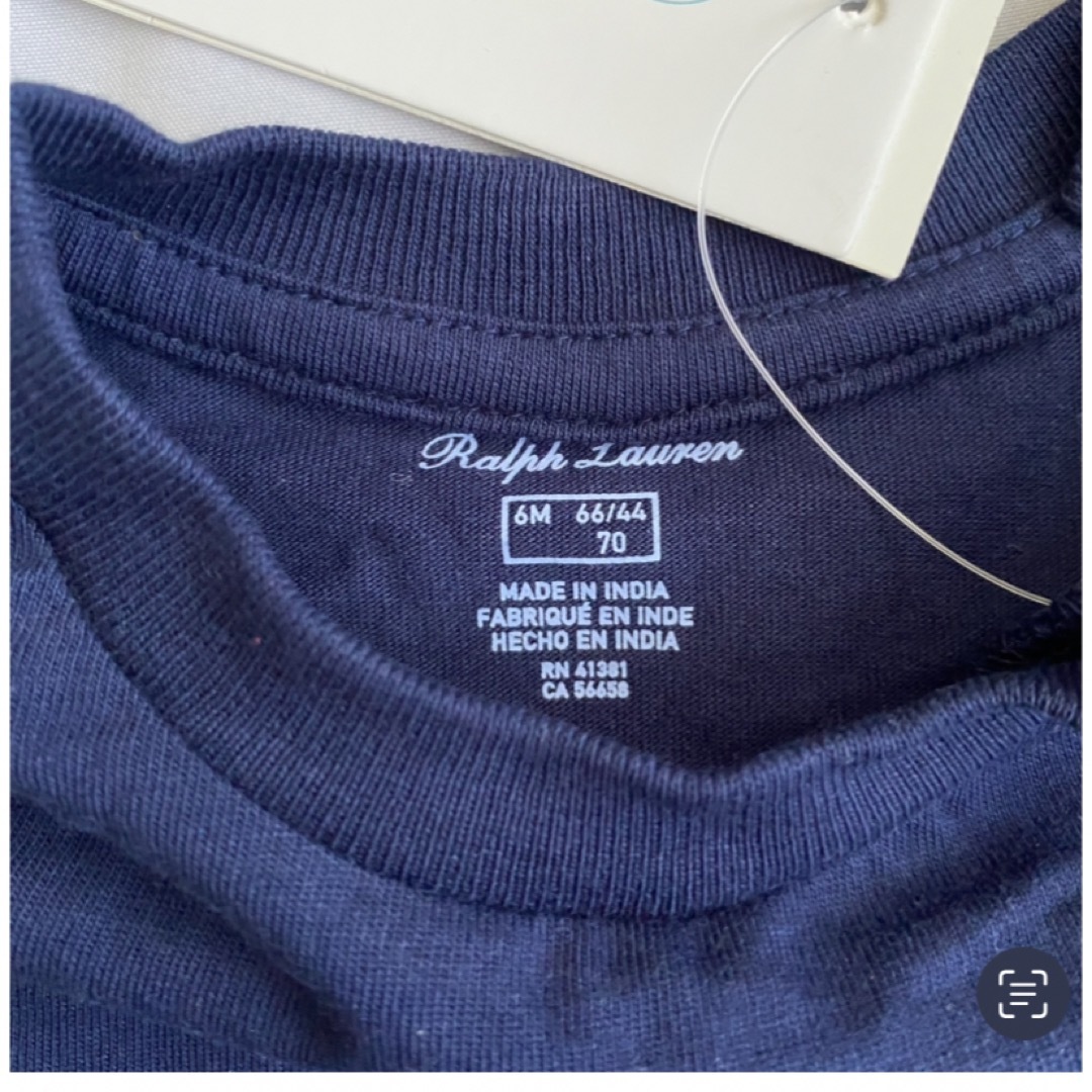 POLO RALPH LAUREN(ポロラルフローレン)の【ポロ ラルフローレン】ロンT 6Mサイズ NAVY キッズ/ベビー/マタニティのベビー服(~85cm)(Ｔシャツ)の商品写真