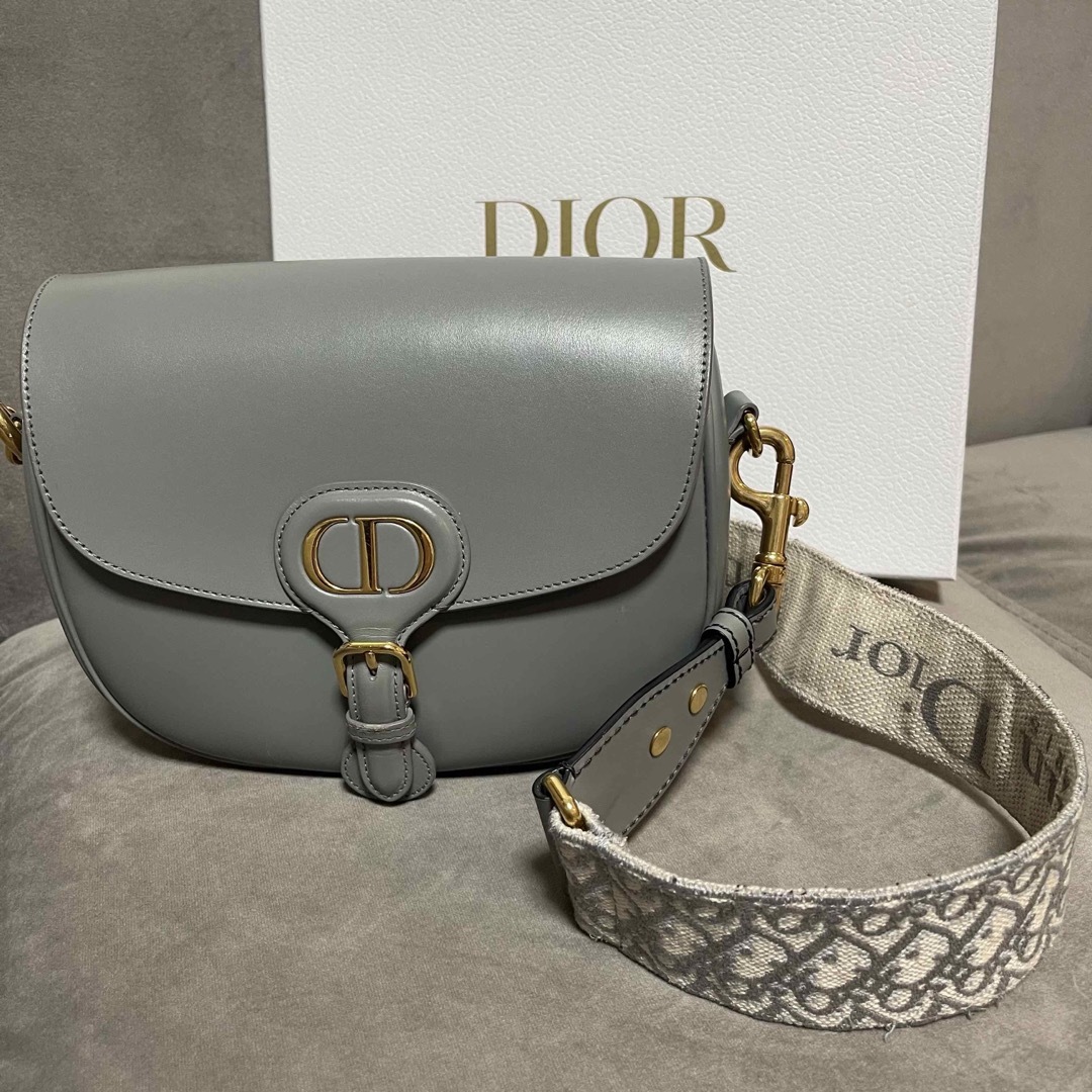 Dior Bobby バッグ　ミディアム　グレー　別売りショルダーストラップ付き