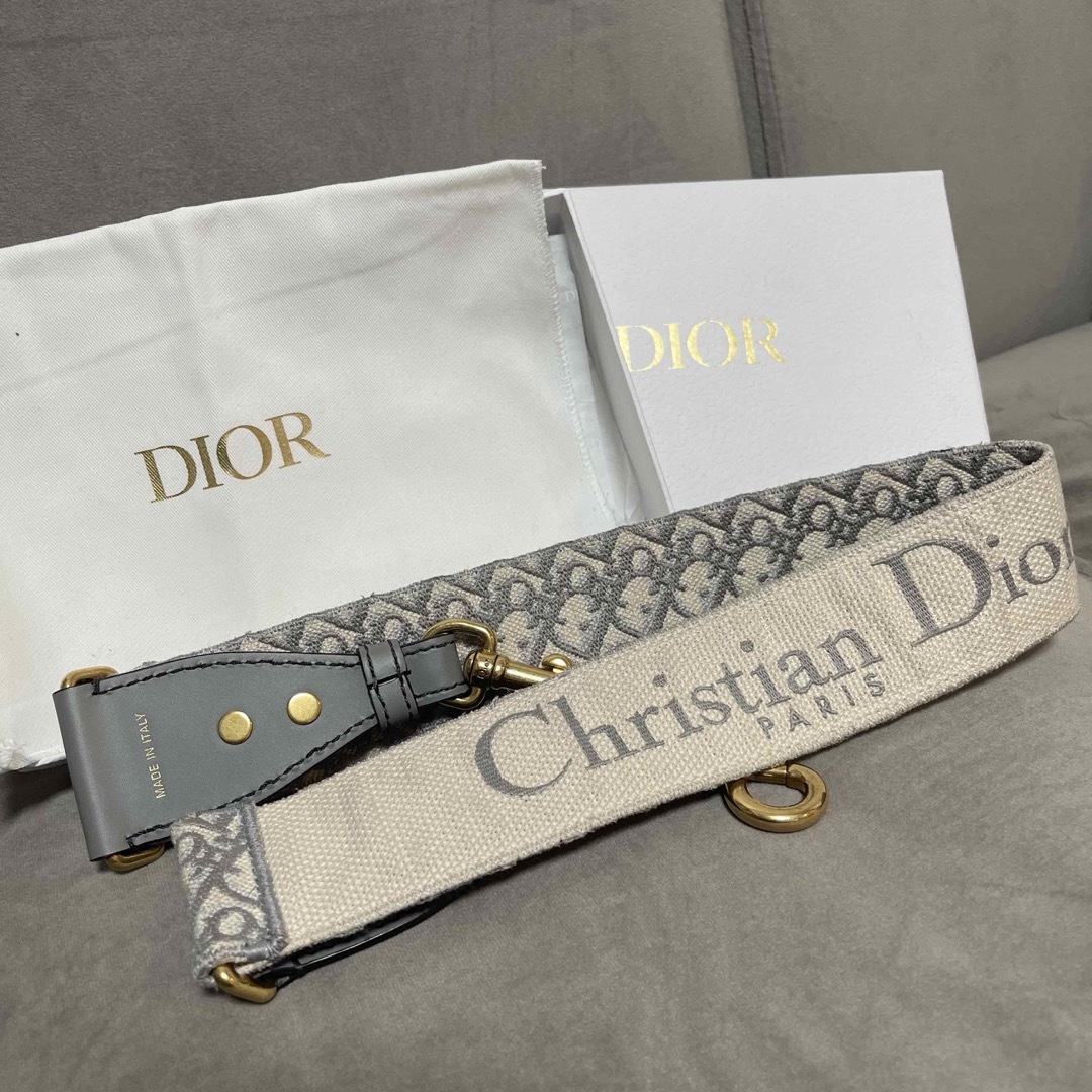 Dior Bobby バッグ　ミディアム　グレー　別売りショルダーストラップ付き