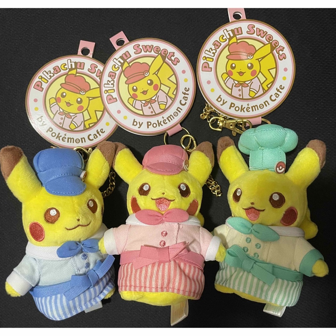 新品未使用品❤️ポケモンカフェ　ピカチュウ　マスコット　池袋限定含む3体セット