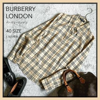 BURBERRY - 【バーバリーロンドン】ウール ノバチェック シャツ