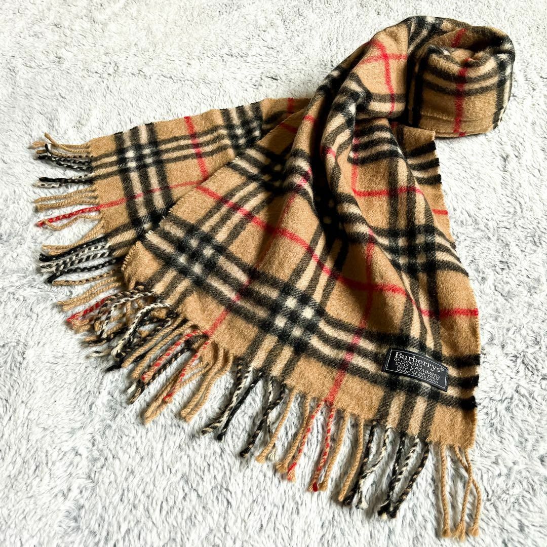 BURBERRY バーバリー ノバチェック マフラー ショール カシミヤ100%-