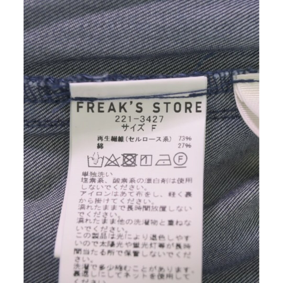 FREAK'S STORE(フリークスストア)のFREAK'S STORE フリークスストア デニムパンツ F 紺 【古着】【中古】 レディースのパンツ(デニム/ジーンズ)の商品写真