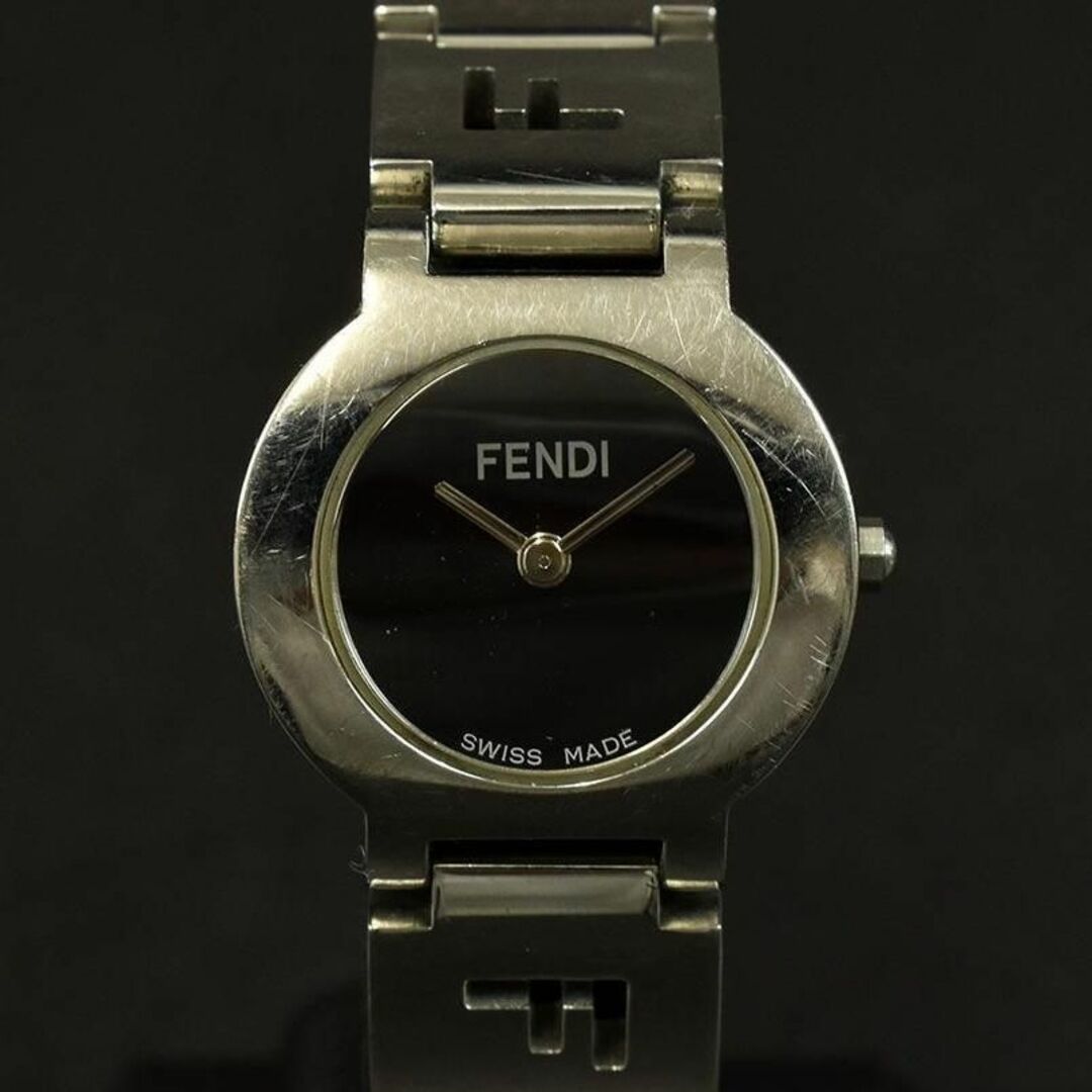 【美品】FENDI フェンディ ラウンドフェイス 腕時計 シルバー 3050L