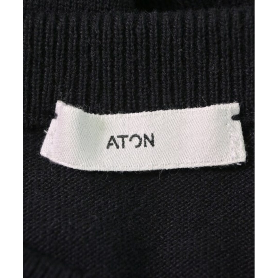 ATON - ATON エイトン ニット・セーター 2(M位) 黒 【古着】【中古】の