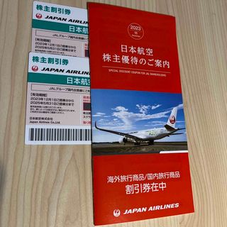 ジャル(ニホンコウクウ)(JAL(日本航空))のJAL 株主優待券　株主割引券　(最新)2枚(航空券)