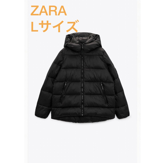 ザラ(ZARA)のZARA ザラ　フーデッド パフジャケット Lサイズ　美品(ダウンジャケット)