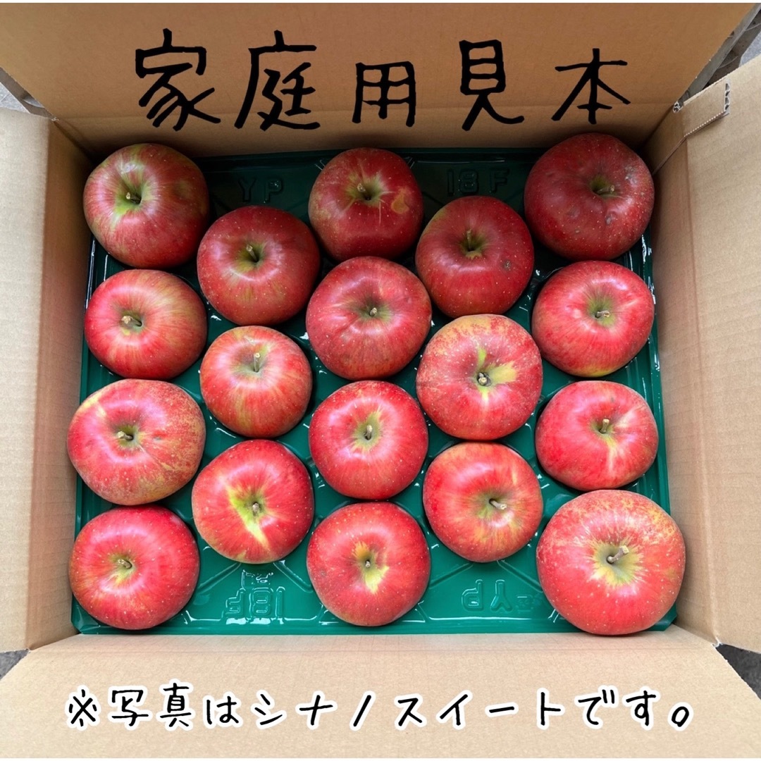 長野県北部 農家直送 加工用 ふじ 箱込み ２４kg