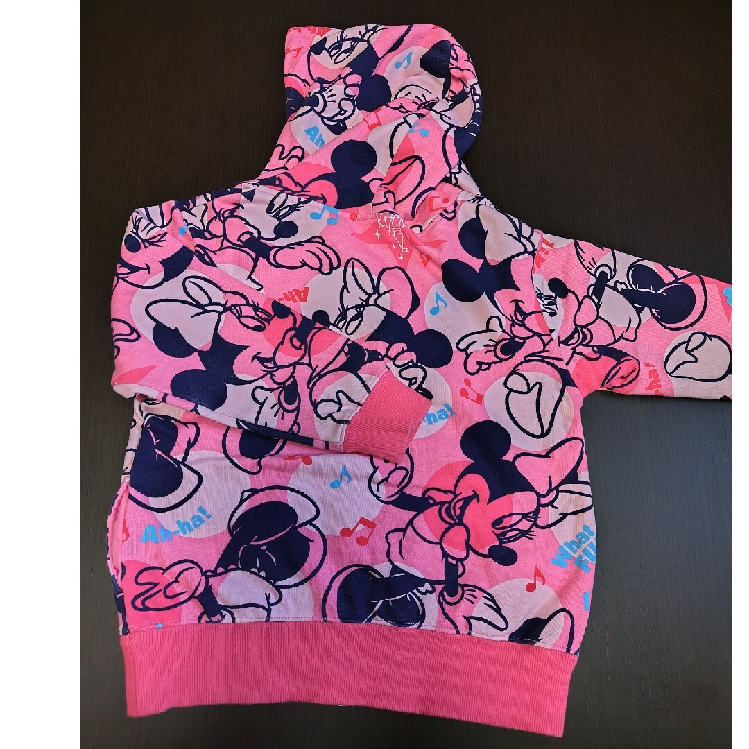 Disney(ディズニー)の再値下げ　Disney パーカー 120cm ピンク　双子　リンク キッズ/ベビー/マタニティのキッズ服女の子用(90cm~)(ジャケット/上着)の商品写真