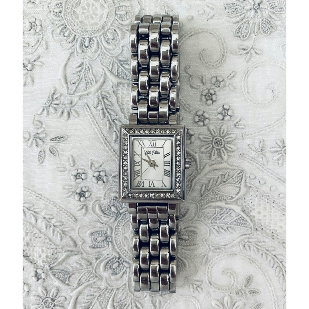 Folli Follie(フォリフォリ)の電池交換済　フォリフォリ　腕時計　ビジュー　シルバー　稼働品 レディースのファッション小物(腕時計)の商品写真