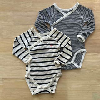 プチバトー(PETIT BATEAU)のプチバトー　赤ちゃん　肌着　２枚セット(肌着/下着)