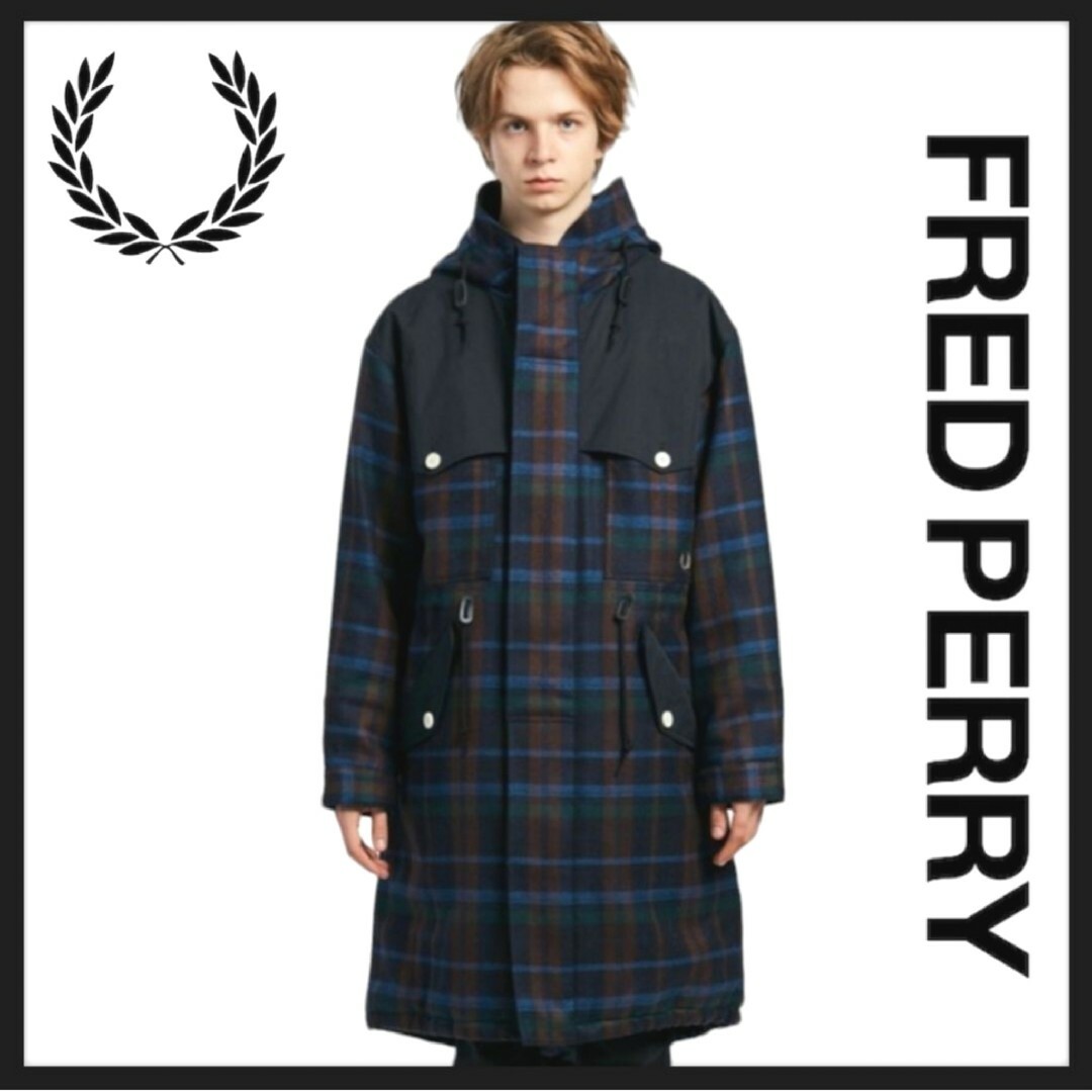 【美品】FRED PERRY パネルフィッシュテールパーカー モッズコート