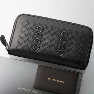 ボッテガ(Bottega Veneta) 革 長財布(メンズ)（ブラック/黒色系）の