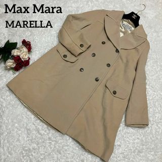 【美品】Max Mara コート　大きいサイズ　ベージュ　チェスター