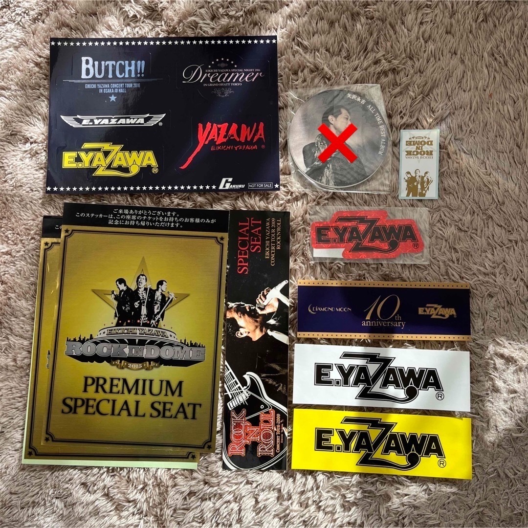 矢沢永吉✦E.YAZAWA✦OFICIALステッカー✦SILVER わかし 矢沢永吉✦E.YAZAWA✦OFICIALステッカー✦SILVER わかし