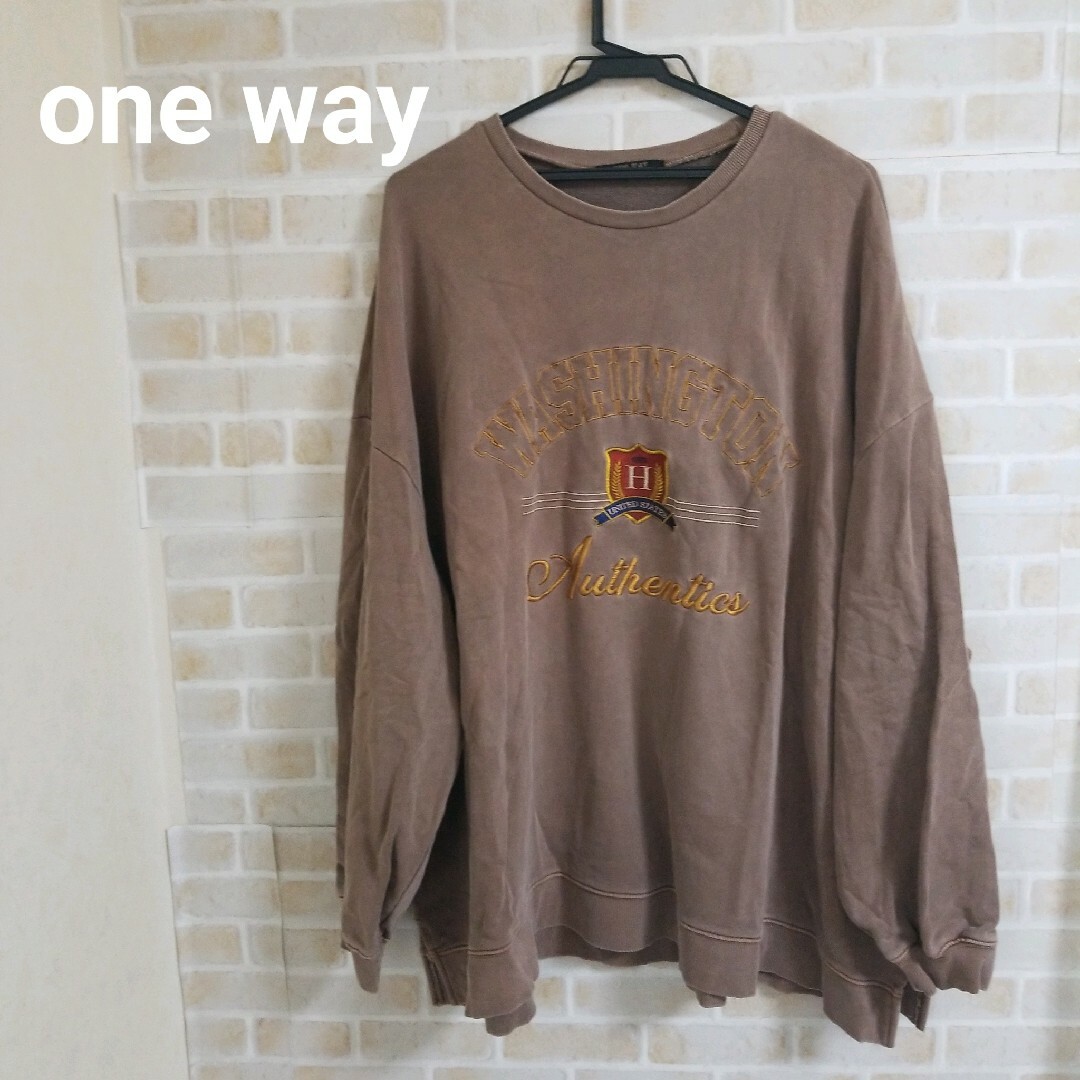 one*way(ワンウェイ)の【本日削除/最終値下】one way オーバースウェット レディースのトップス(トレーナー/スウェット)の商品写真