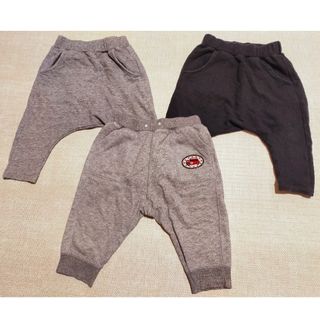 ユニクロ(UNIQLO)のユニクロ　スウェットパンツ　サルエルパンツ　3枚セット　80センチ(パンツ)