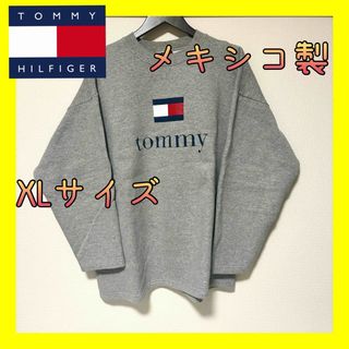 トミーヒルフィガー(TOMMY HILFIGER)のTOMMY HILFIGER ロゴビックスウェット　メキシコ製　XLサイズ(スウェット)