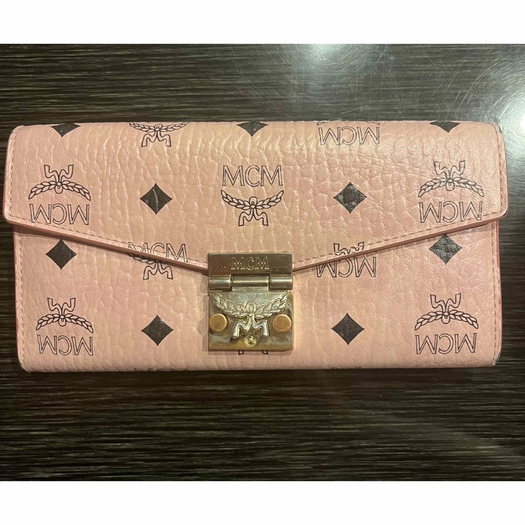MCM - MCM 長財布 ソフトピンク チェーン モノグラム ラグジュアリーの