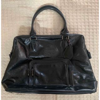 ロンシャン(LONGCHAMP)の美品　LONGCHAMP ロンシャン　パテントレザー　ハンドバッグ　黒　(ハンドバッグ)