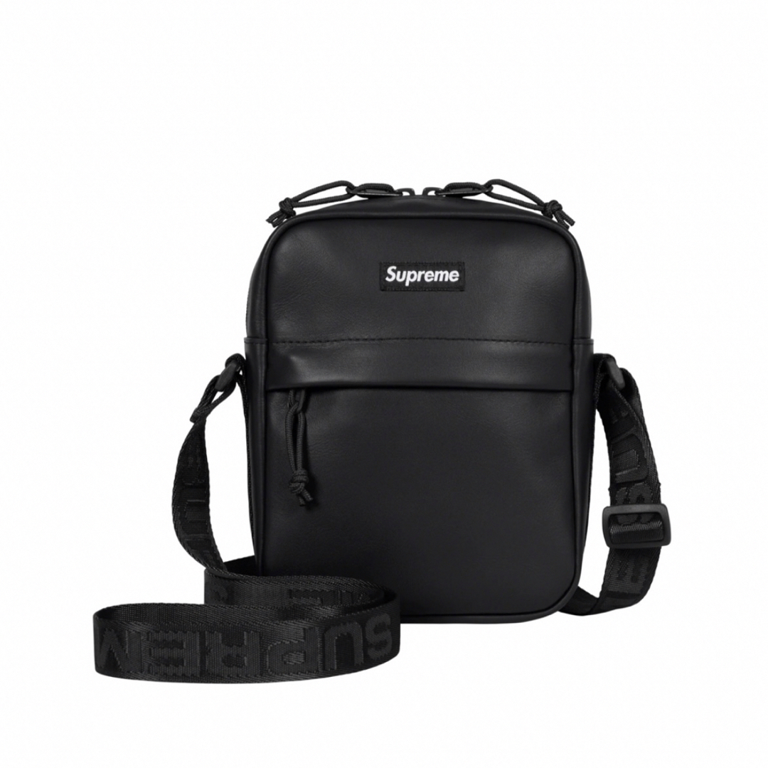 Supreme Leather Shoulder Bag Black