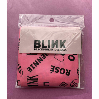 ブラックピンク(BLACKPINK)の一点のみ‼️BLACK PINK バンダナ　スカーフ　新品未使用(女性タレント)