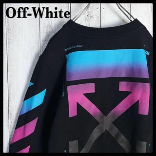 OFF-WHITE - OFF WHITE ウェーブアローロゴプリントスウェット タグ ...