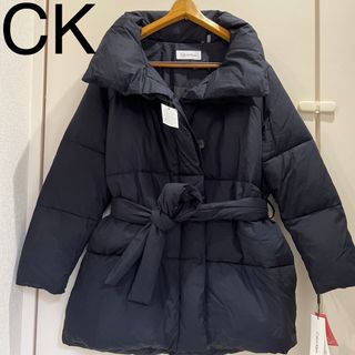 カルバンクライン(Calvin Klein)のCK カルバン クライン 新品 黒コート ダウンジャケット ミドル ダウンコート(ダウンジャケット)