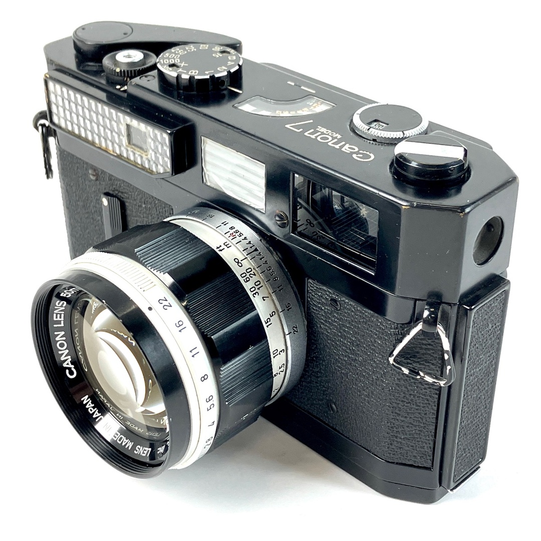 キヤノン 7 ブラック + 50mm F1.4 Lマウント L39 ［ジャンク品］ 中古 スマホ/家電/カメラのカメラ(フィルムカメラ)の商品写真