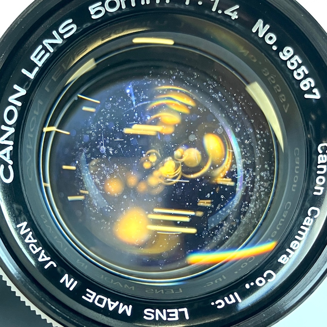 キヤノン 7 ブラック + 50mm F1.4 Lマウント L39 ［ジャンク品］ 中古 スマホ/家電/カメラのカメラ(フィルムカメラ)の商品写真