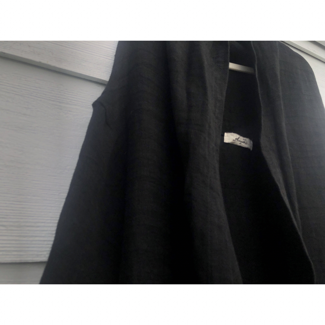専用⭐︎イチアンティークス リネンロングカーディガン 黒 専用⭐︎イチアンティークス リネンロングカーディガン 黒