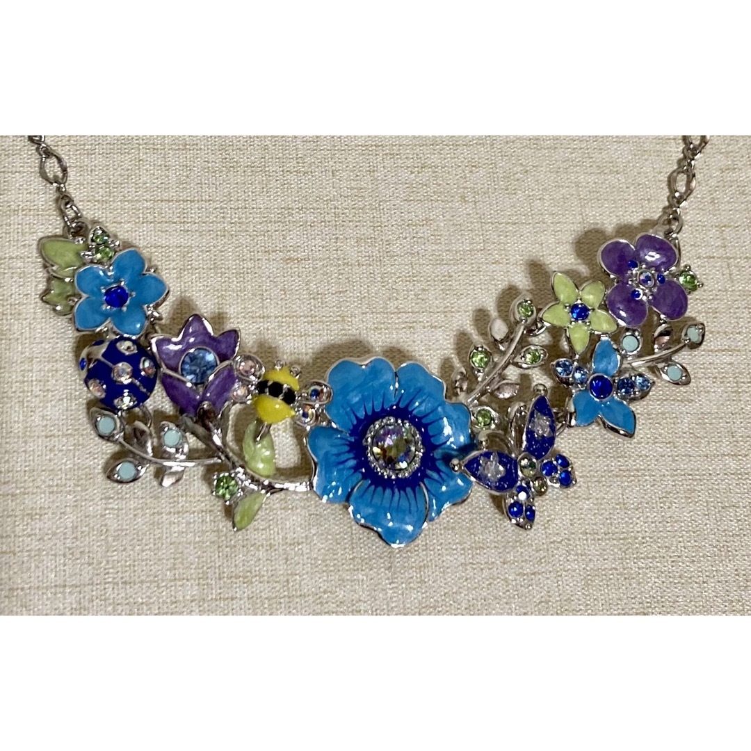 ANNA SUI ネックレス　花　蝶　蜂　フラワーモチーフネックレス　新品