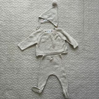 ザラキッズ(ZARA KIDS)のZARA baby ニット　ロンパース　セット(ニット/セーター)