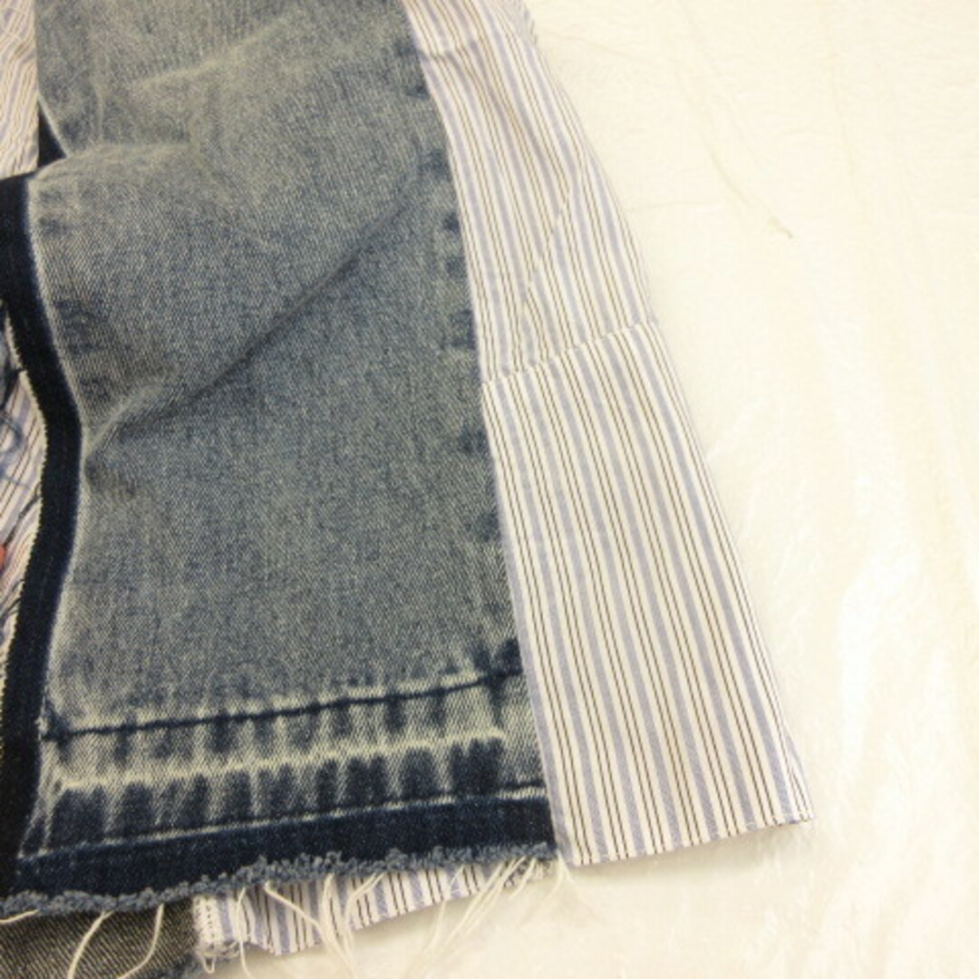 other(アザー)のディジット d’zzit スカート デニム ストライプ ロング 異素材 青 XS レディースのスカート(ロングスカート)の商品写真
