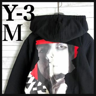 ワイスリー(Y-3)の8157【即完売モデル】Y-3☆バックプリント ジップアップパーカー　美品(パーカー)